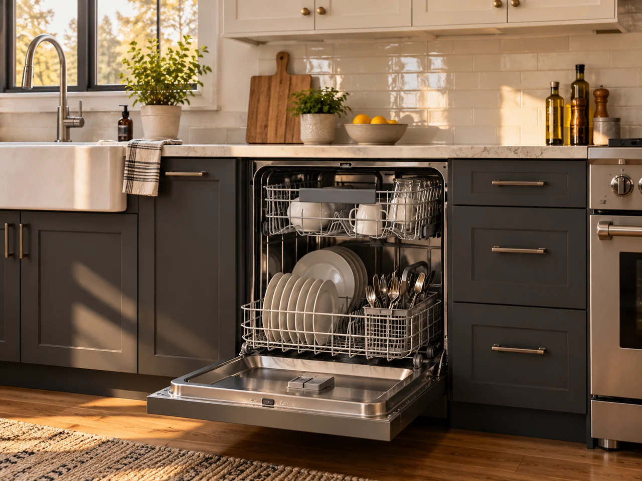 Illustration of a Viking dishwasher