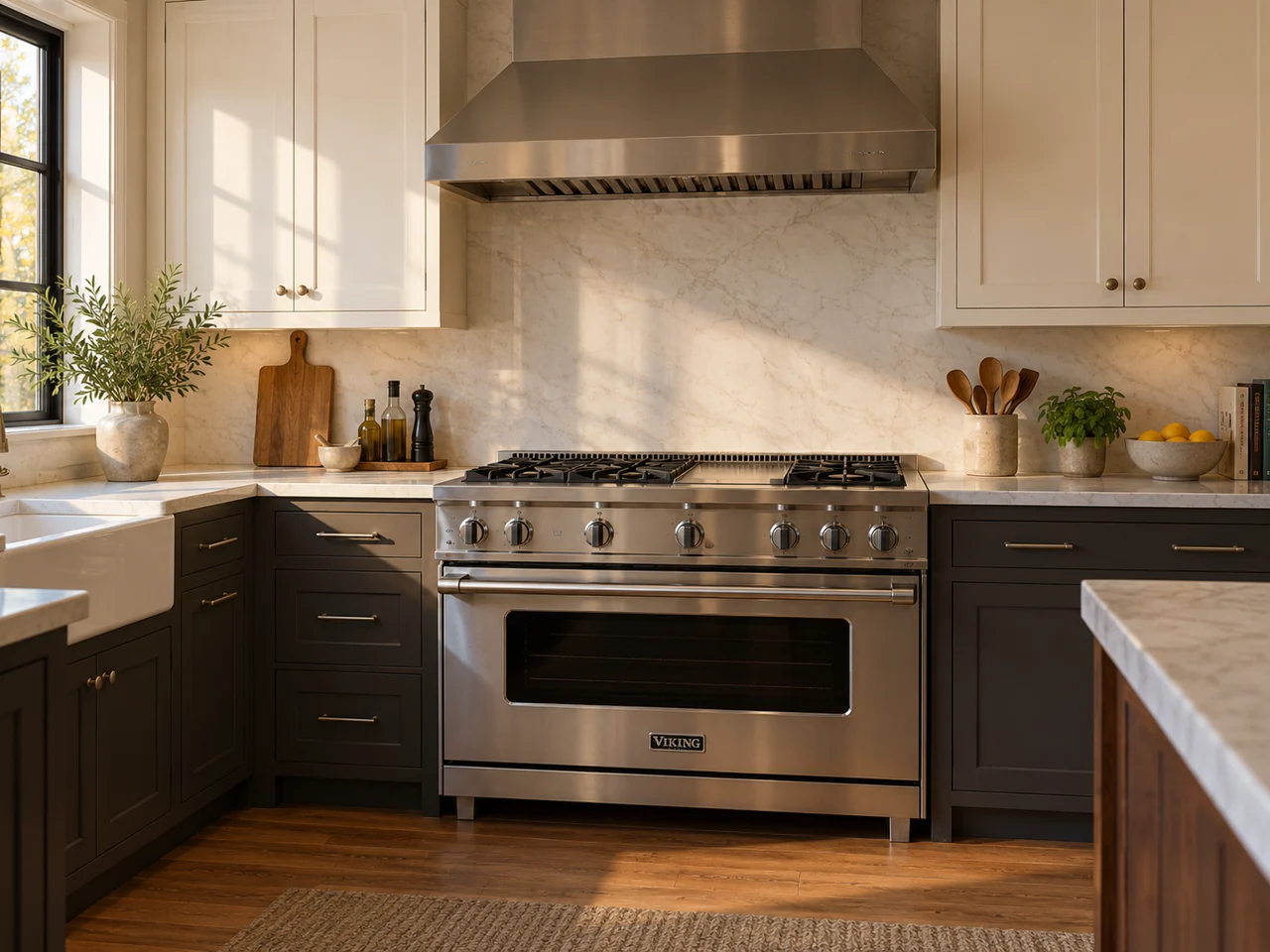 Illustration of a Viking range