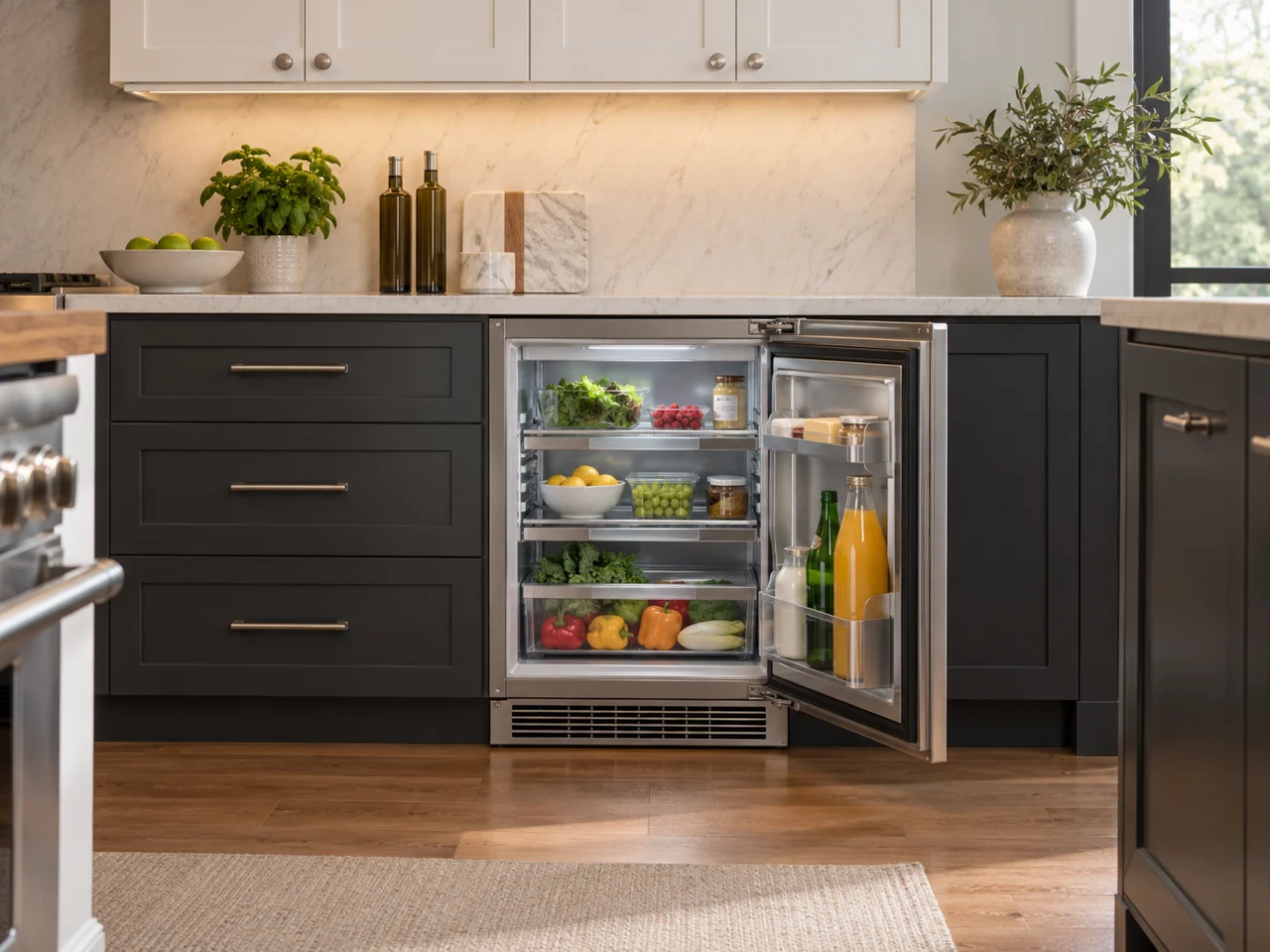 Illustration of Sub-Zero undercounter refrigerator
